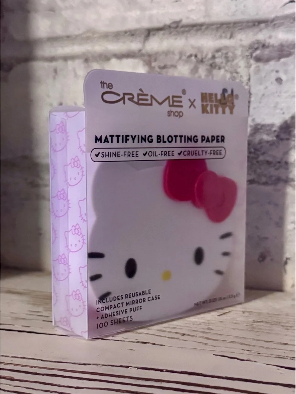 The Crème Shop x Hello Kitty Mattifying Blotting Paper with Compact Mirror Case